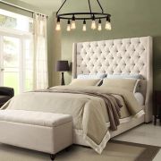 Tufted Bed with Vintage Wing