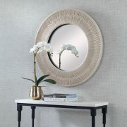 Sailor’s Knot Small Round Mirror, White