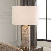 Honed Travertine Table Lamp
