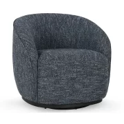 Blue Upholstered Swivel Chair