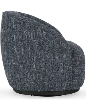 Blue Upholstered Swivel Chair