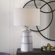 Satin White Glaze Table Lamp