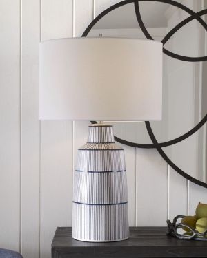 Satin White Glaze Table Lamp