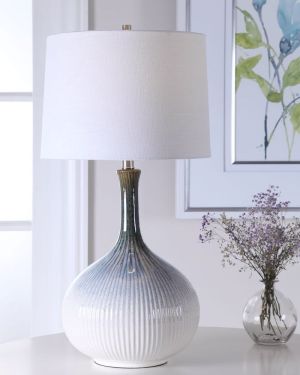 Fluted Ceramic Table Lamp