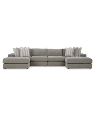 Grey Double-Chaise Sofa