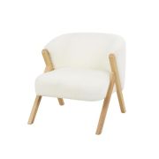 White Polyester Rounded chair