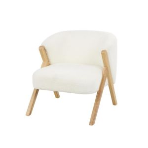 White Polyester Rounded chair