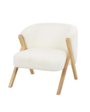 White Polyester Rounded chair