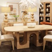 Oak Waves Dining Table