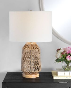 Beige Rope Table Lamp