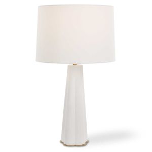 White Satin-Enamel Table Lamp