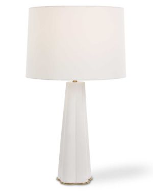 White Satin-Enamel Table Lamp