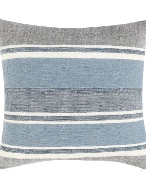 Blue Dark Grey Pillow 22×22