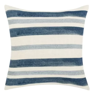 Ivory Blue Pillow 22x22