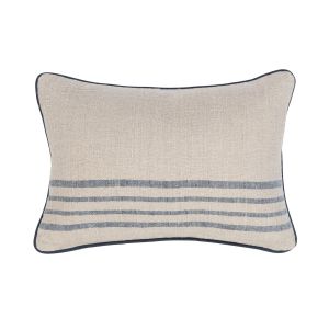 Natural Navy Pillow 20x14