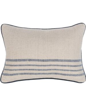 Natural Navy Pillow 20×14