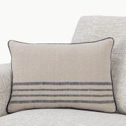 Natural Navy Pillow 20×14