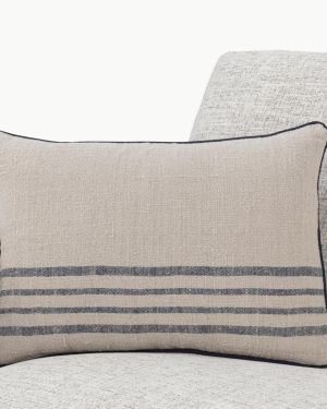 Natural Navy Pillow 20×14