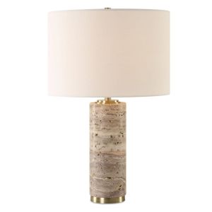 Honed Travertine Table Lamp