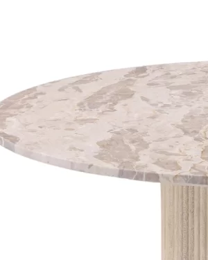 Marble and Mango Wood Dining Table