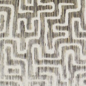 Labrynth Kidney Pillow in Grey & Taupe
