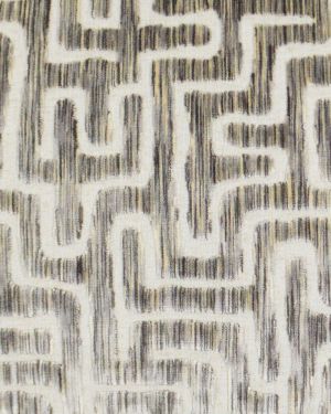 Labrynth Kidney Pillow in Grey & Taupe