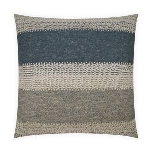 Blue & Grey Striped Pillow