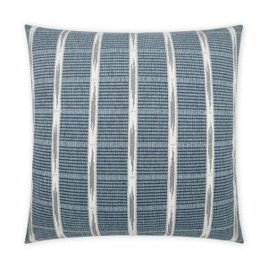 Blue Checkered Outdoor Pillow