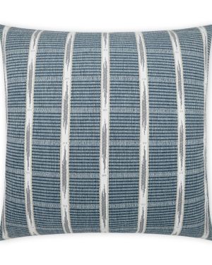 Blue Checkered Outdoor Pillow