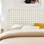 Weaved Wall-Mounted Headboard, White
