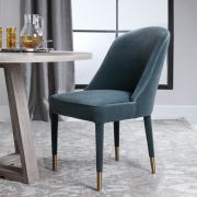 Blue Velvet Dining Chair