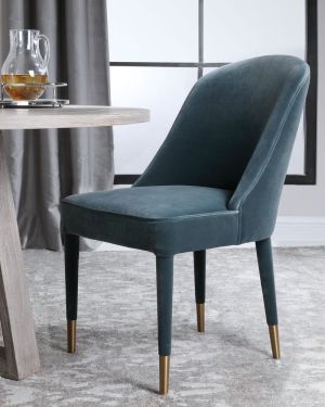 Blue Velvet Dining Chair