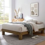 Solid French Oak Platform Bed