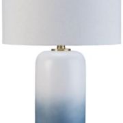 White and Blue Ceramic Table Lamp
