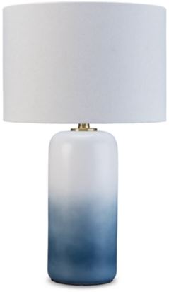 White and Blue Ceramic Table Lamp