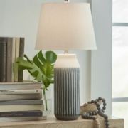 Blue Striped Table Lamp