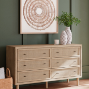 Cream 6 Drawer Dresser