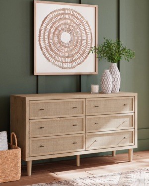 Cream 6 Drawer Dresser