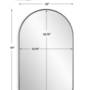 Arched Black Frame Mirror