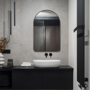 Arched Black Frame Mirror