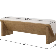 Bench with Cream-colored seat