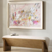 Bench with Cream-colored seat