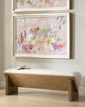 Bench with Cream-colored seat