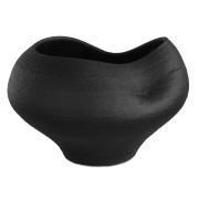 Black Matte Textured Ceramic Bowl