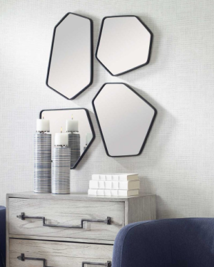 Irregular Shaped Black Mirrors