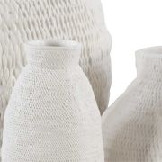 Matte White Basket Style Ceramic Vase