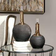 Matte Black Ceramic Bottle