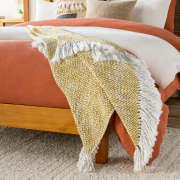Trina Mustard Woven Throw