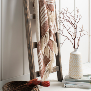 Brown Stripe Tassel Throw