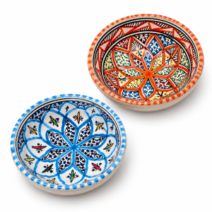 Hand-Painted Moroccan-Style Ceramic Bowls